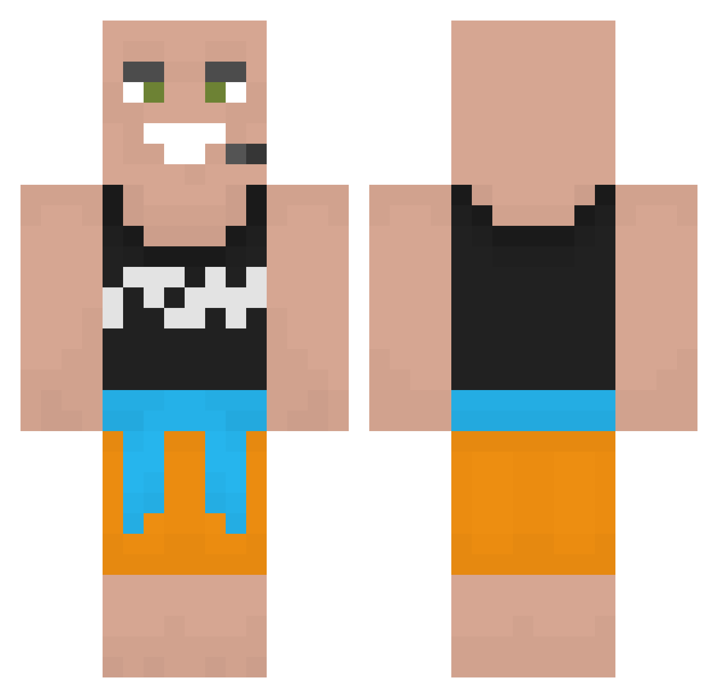 ObeseTurtle_SMWD Minecraft skin, front and back view
