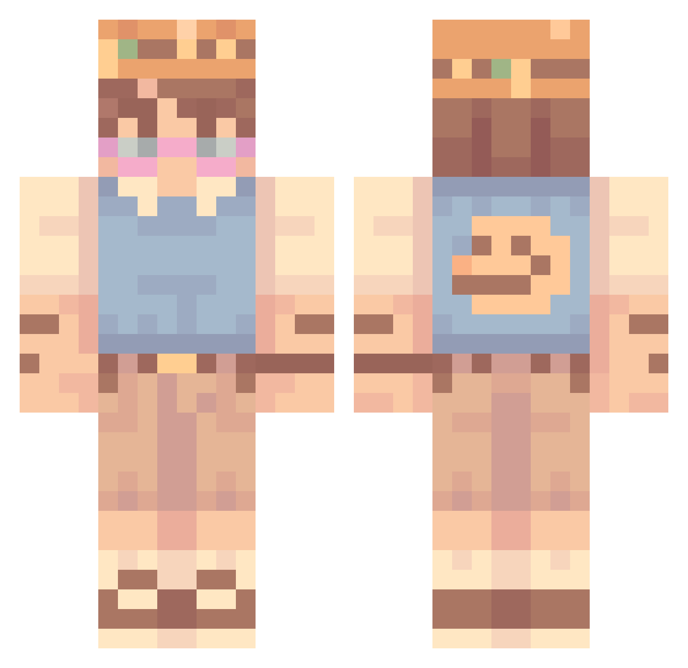 pregnant007n7 Minecraft skin, front and back view