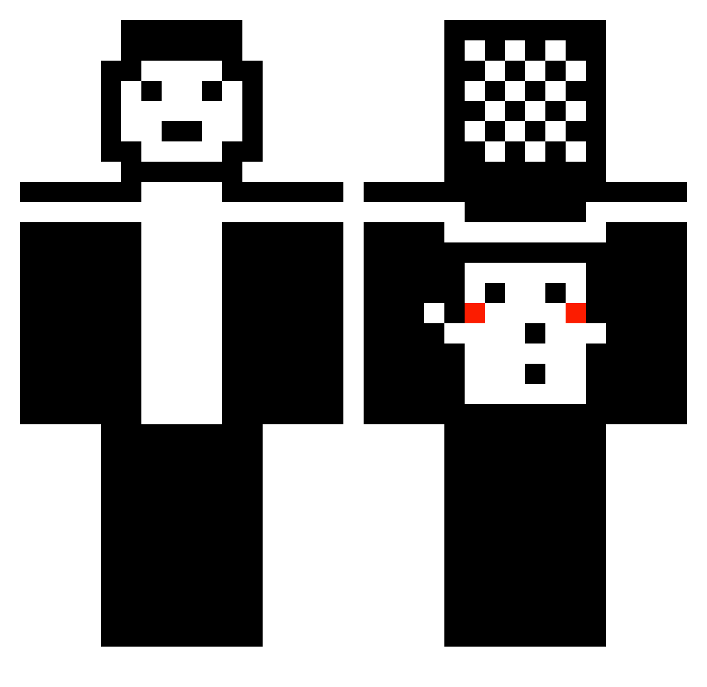 DyD_430 Minecraft skin, front and back view