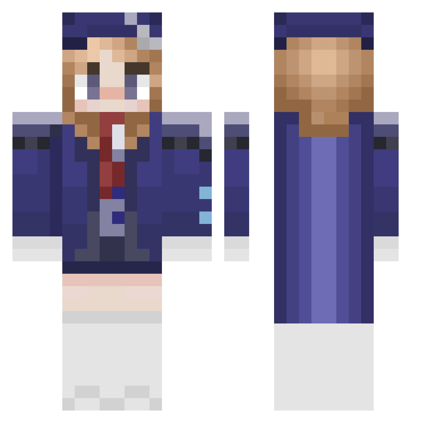 Gogoooooo Minecraft skin, front and back view