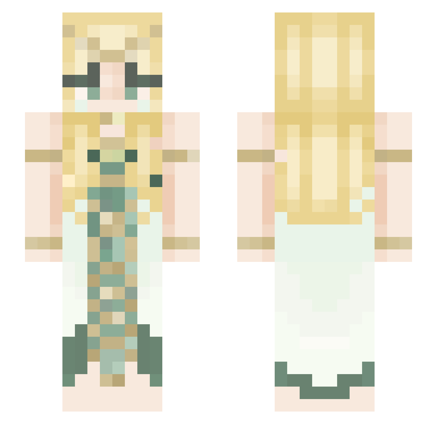 Junii___ Minecraft skin, front and back view