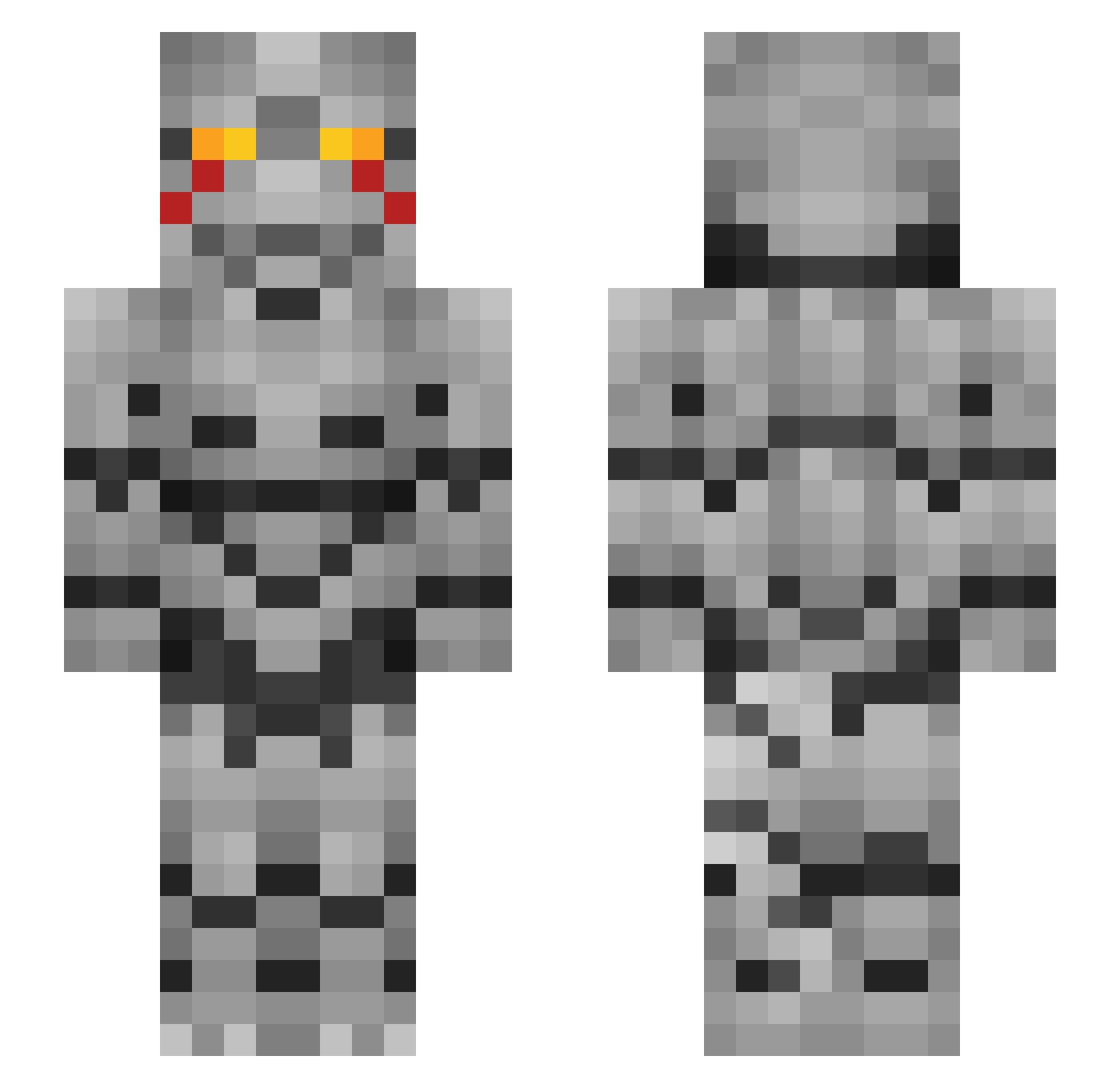 K2goliath Minecraft skin, front and back view
