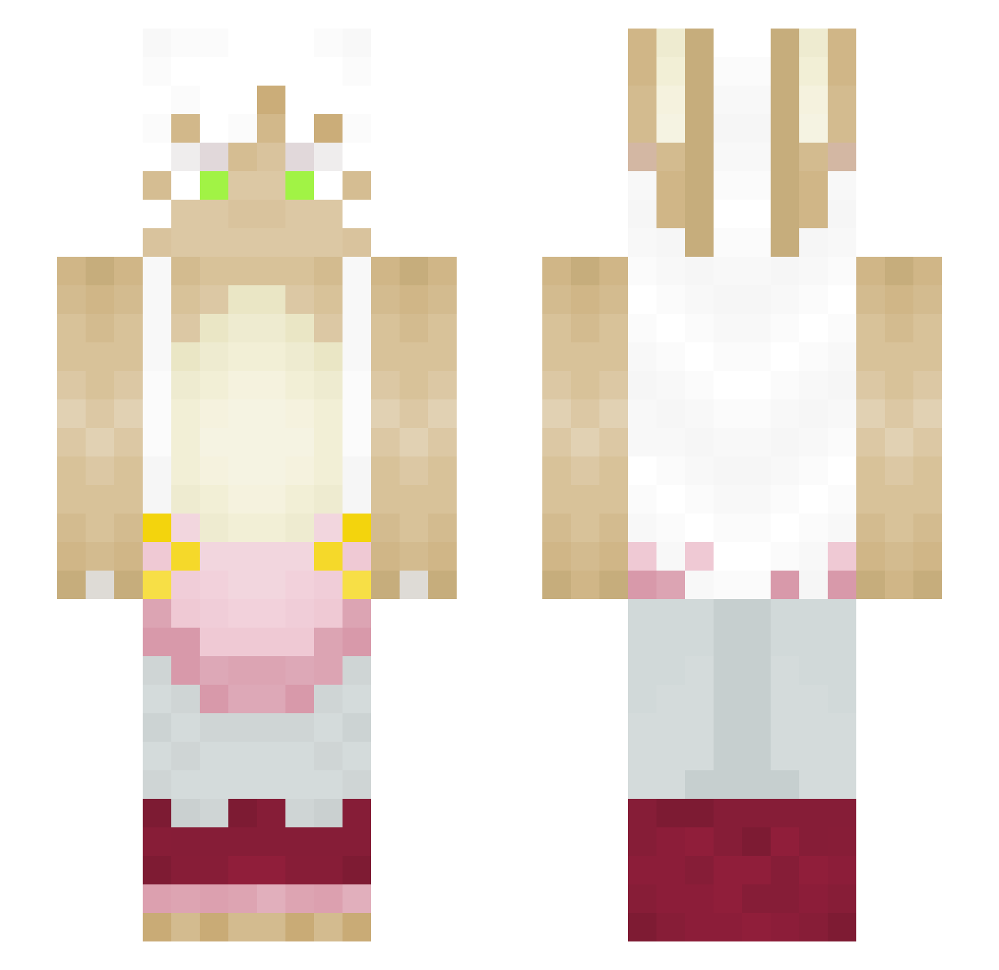 Gertonn Minecraft skin, front and back view