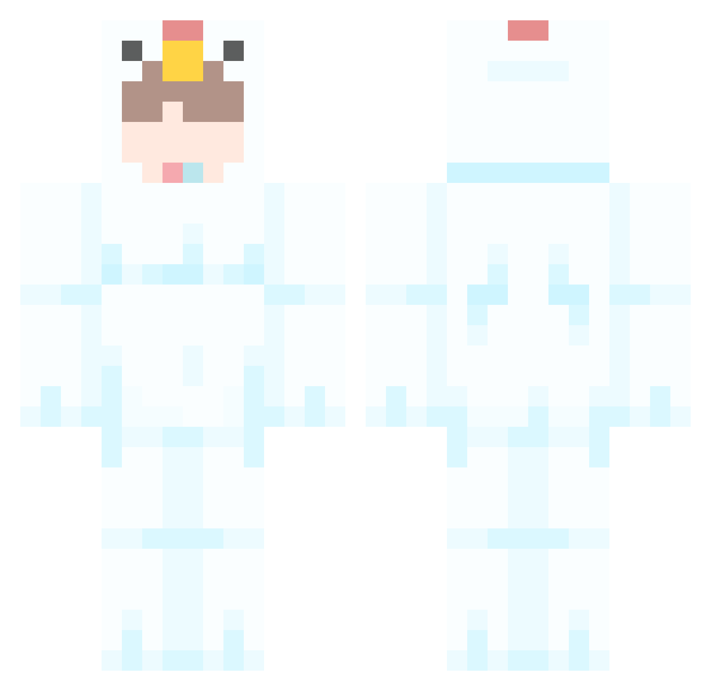 Super_kim_1024 Minecraft skin, front and back view