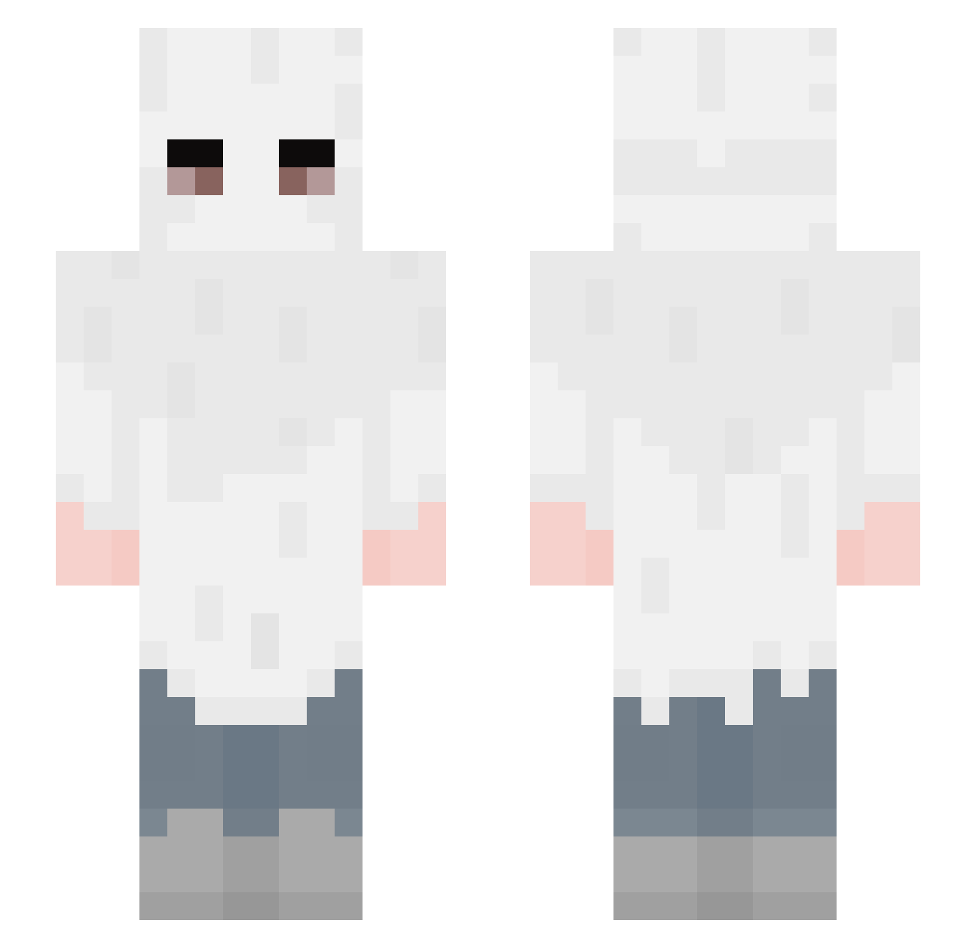 Riprap Minecraft skin, front and back view