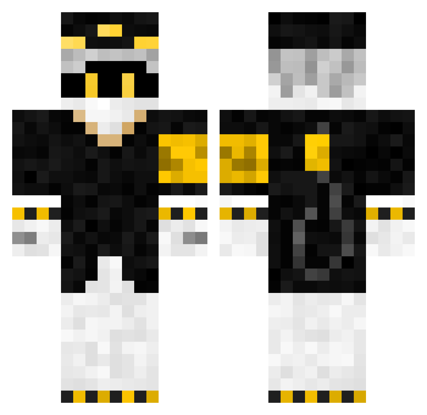Monsterbjorn Minecraft skin, front and back view