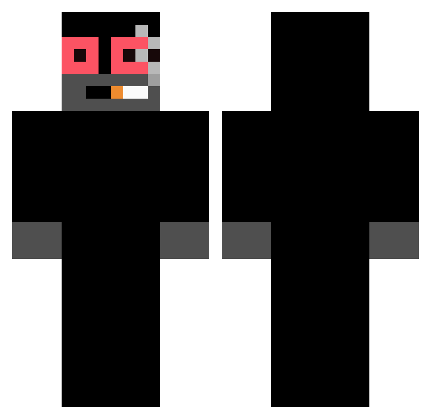 Varucah Minecraft skin, front and back view