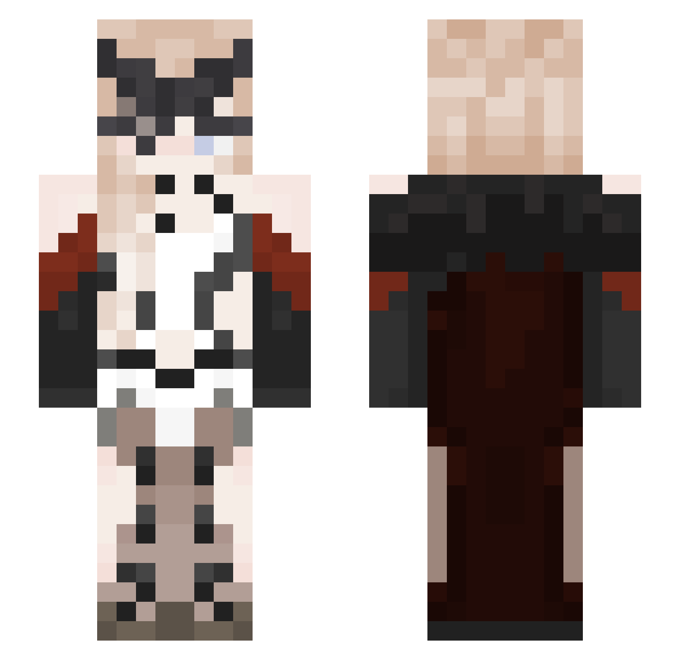 miru1207 Minecraft skin, front and back view