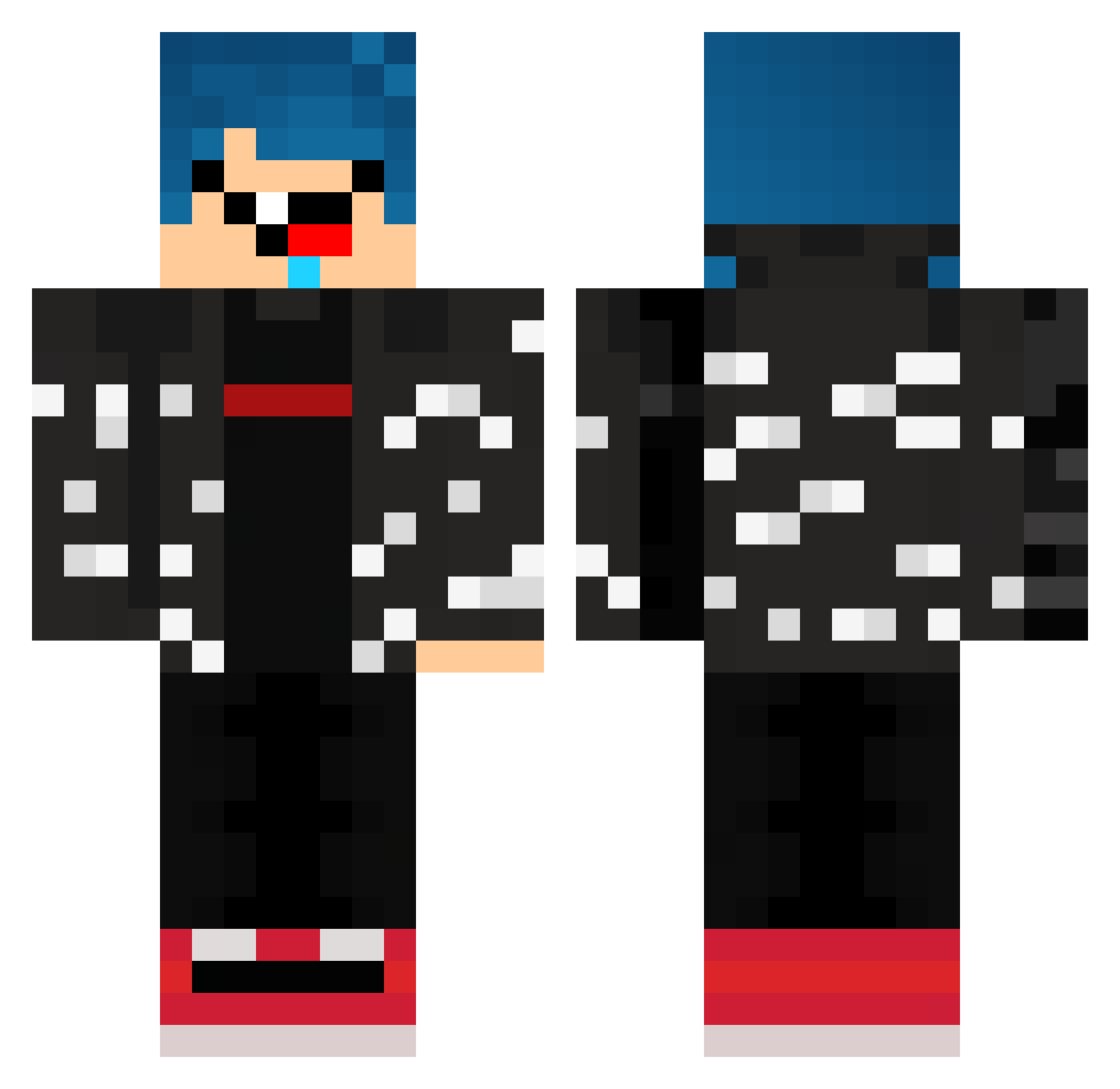 rbrtmts Minecraft skin, front and back view