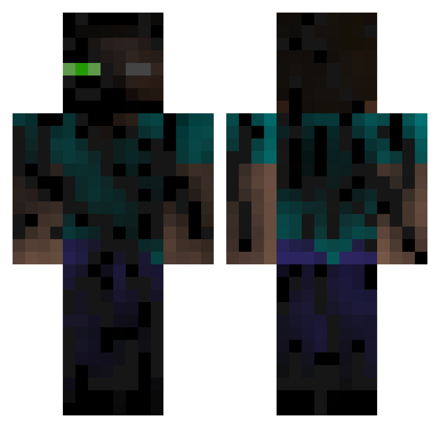 kacpec432 Minecraft skin, front and back view