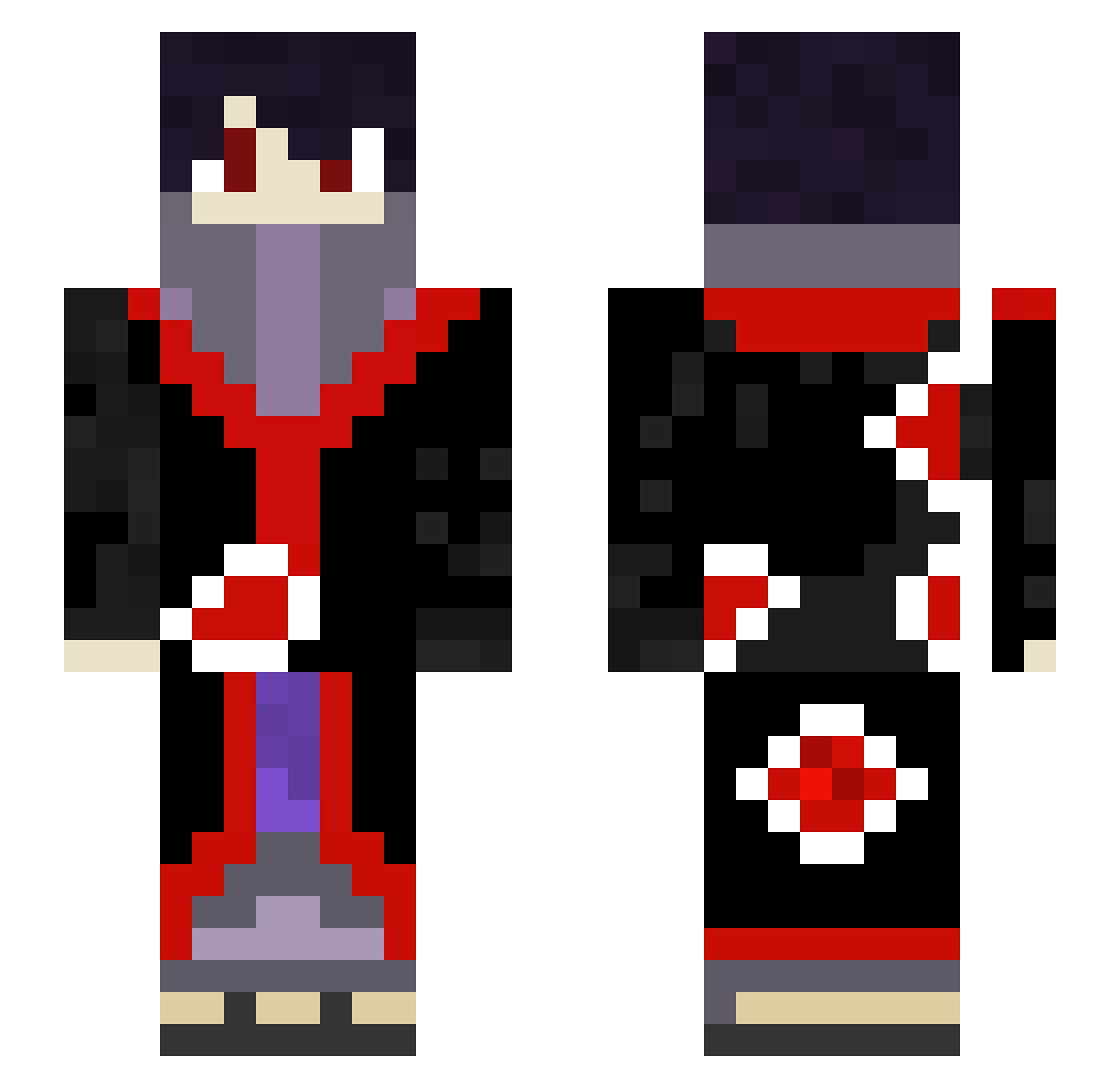 EroticWalrus Minecraft skin, front and back view