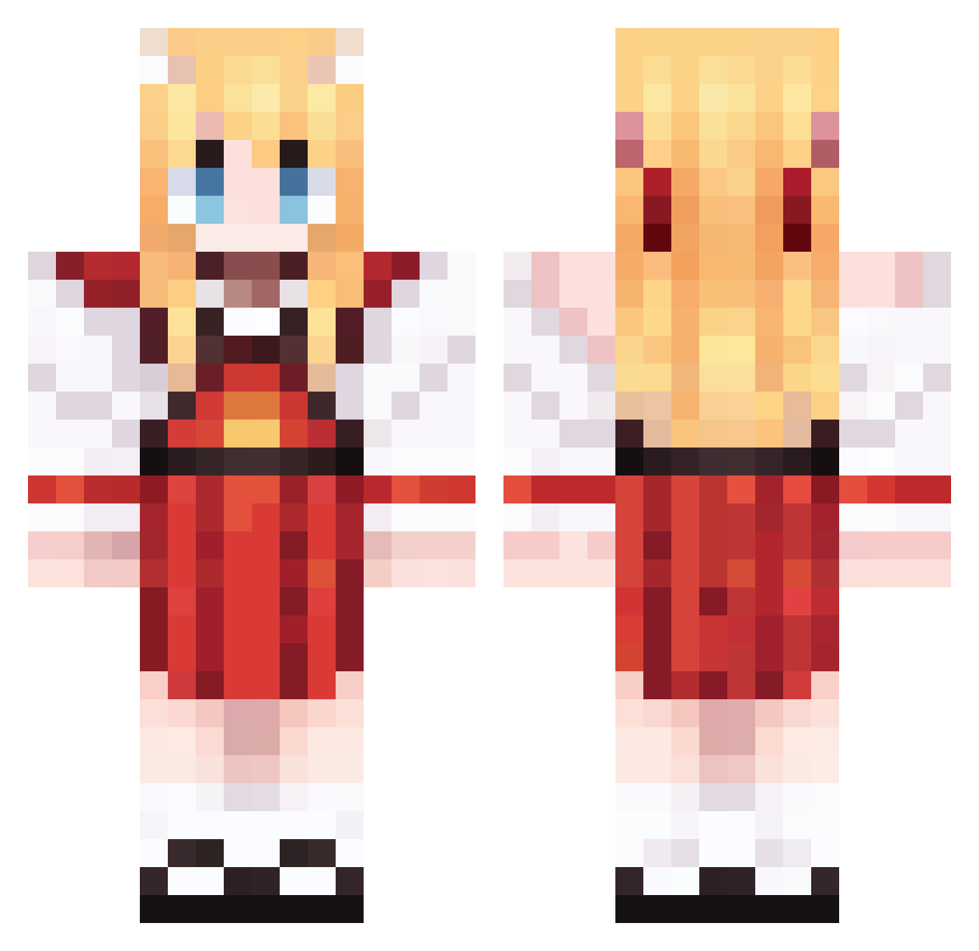 LZW2006 Minecraft skin, front and back view
