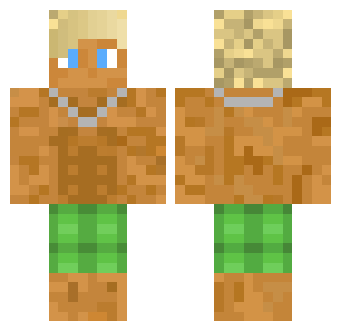 _Bandit0 Minecraft skin, front and back view