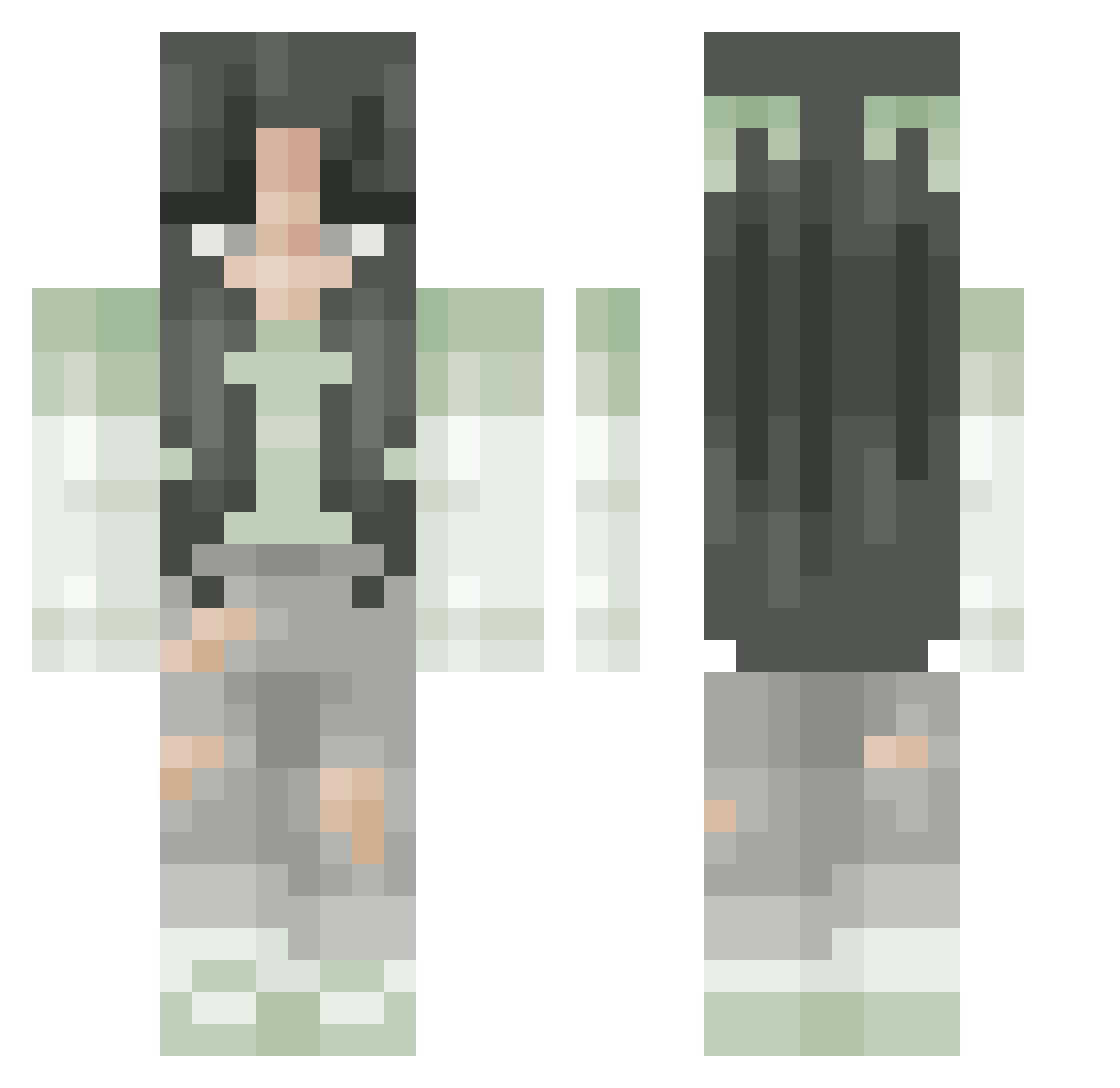 pulluplmao Minecraft skin, front and back view