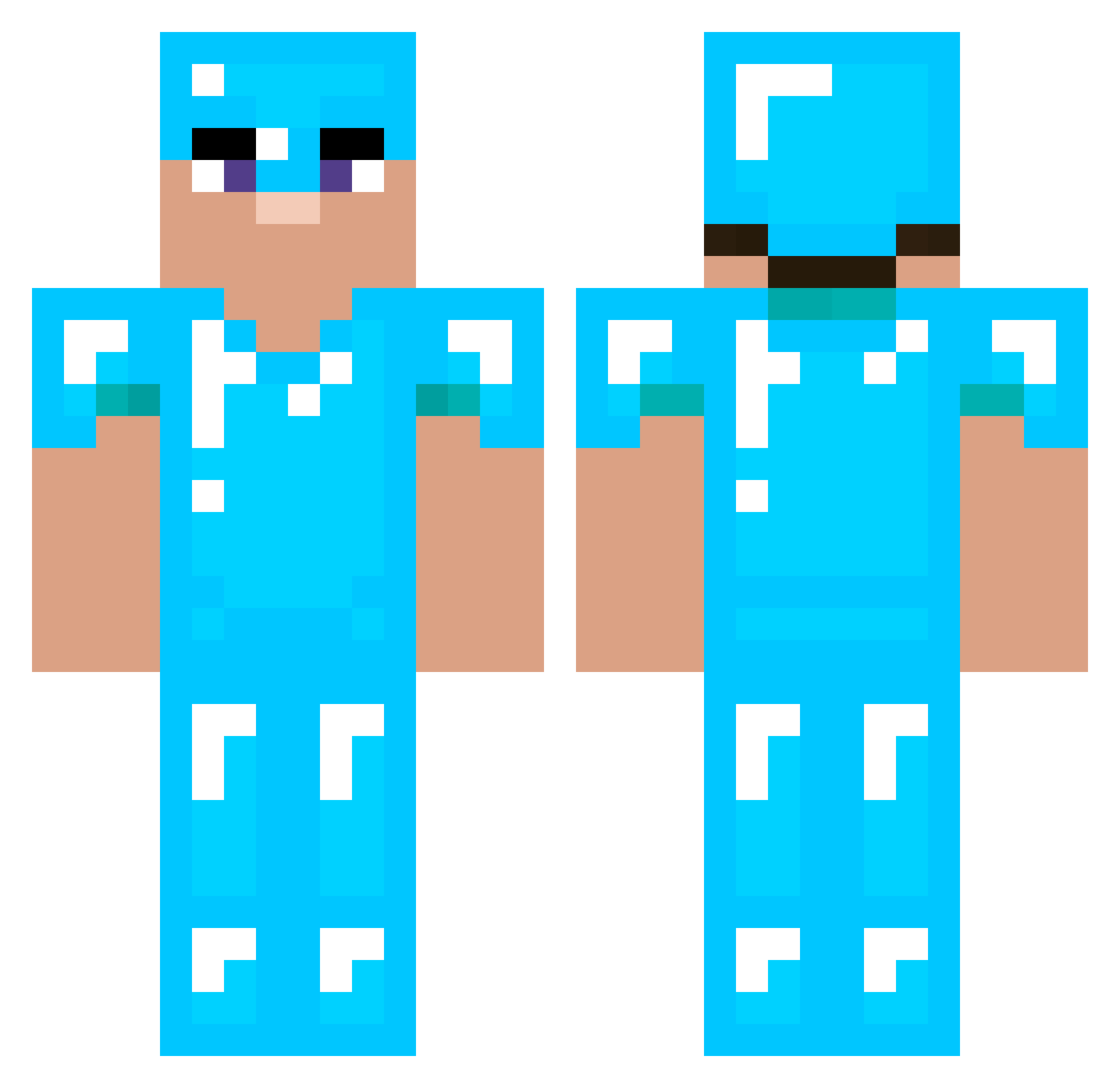 Mete0r11 Minecraft skin, front and back view