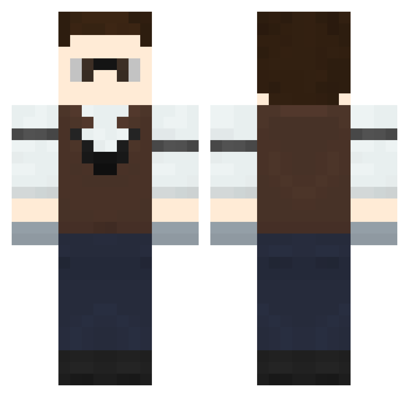 h7d3s Minecraft skin, front and back view