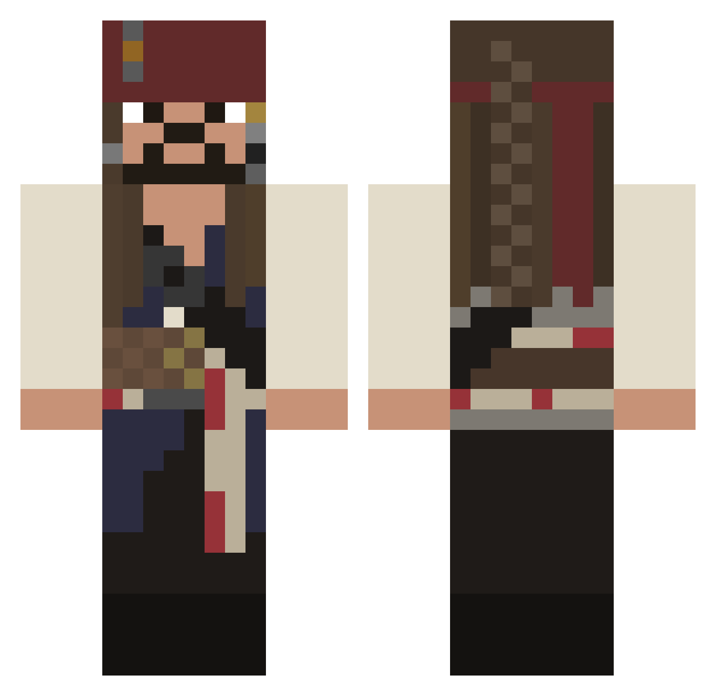 RomanDiCario Minecraft skin, front and back view