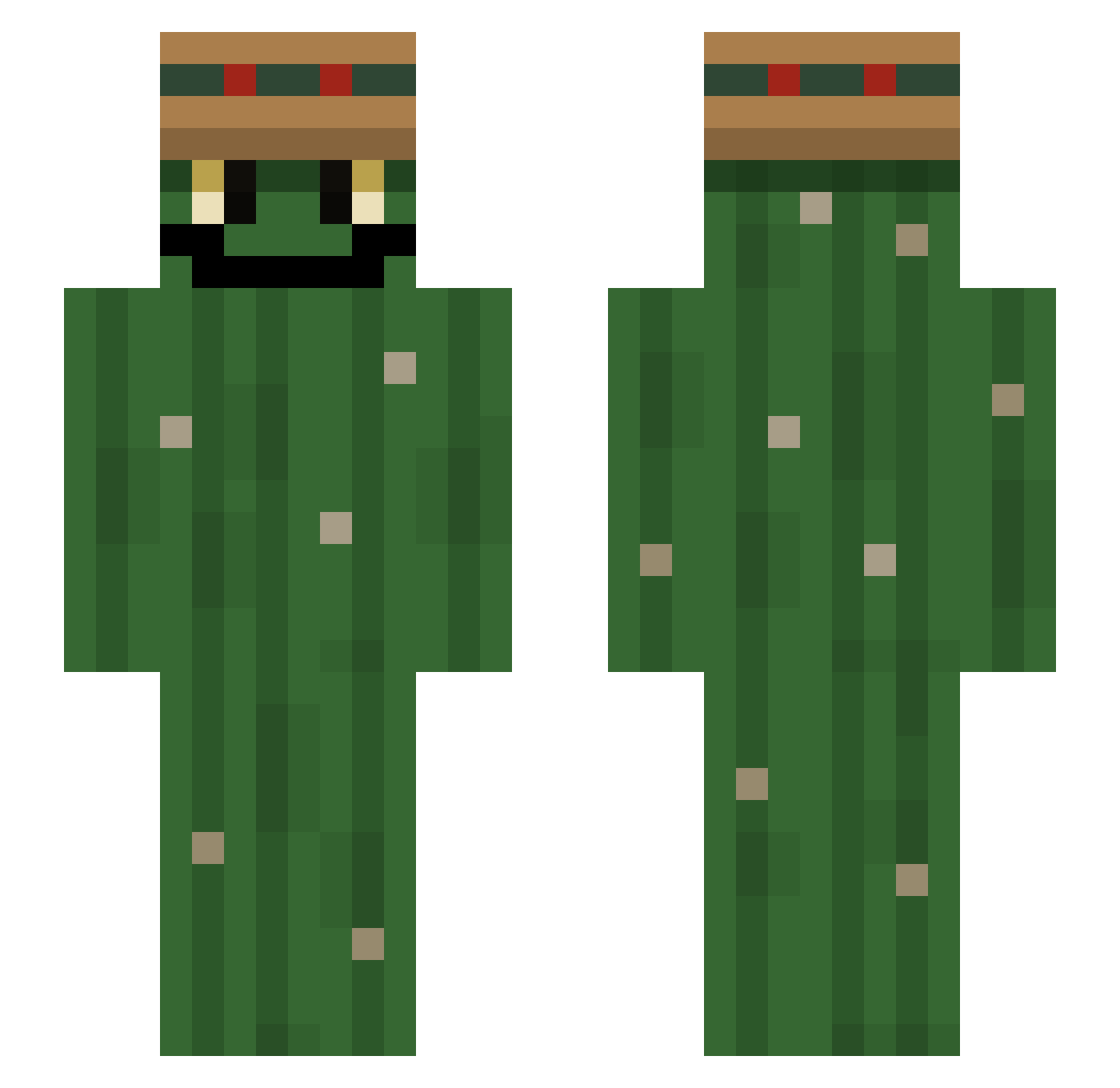 Lodrego Minecraft skin, front and back view