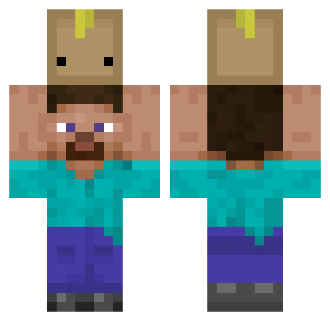 MaggoMachFertig Minecraft skin, front and back view