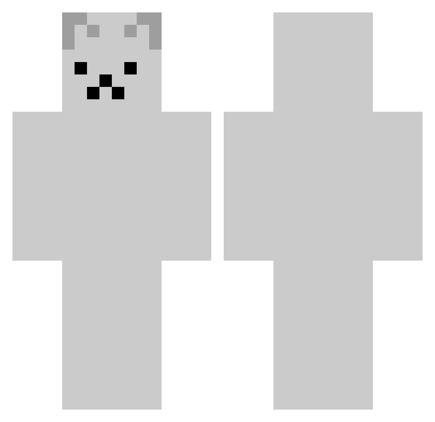 NUCO_NYAN Minecraft skin, front and back view
