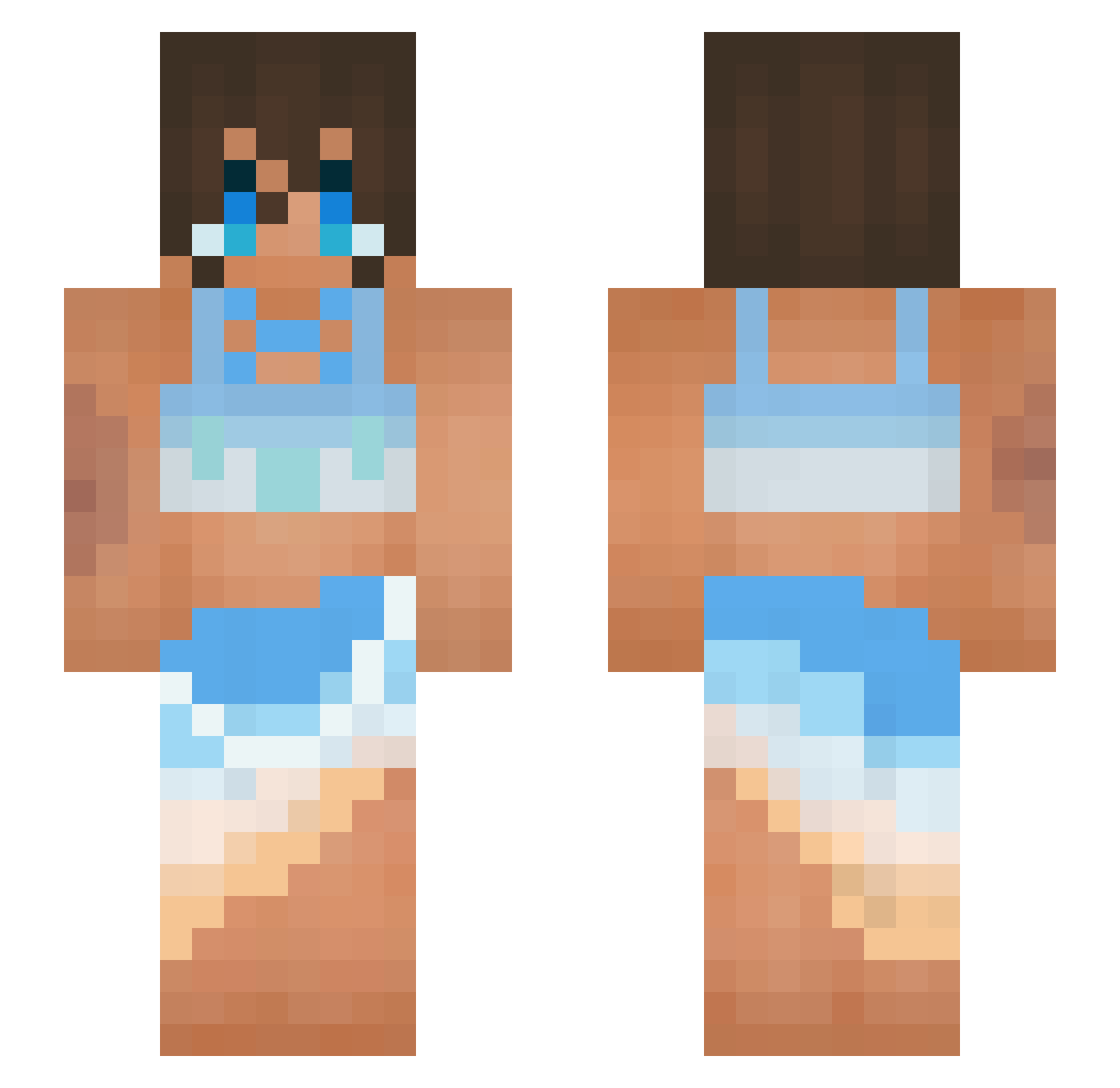 BanlandsAngel Minecraft skin, front and back view