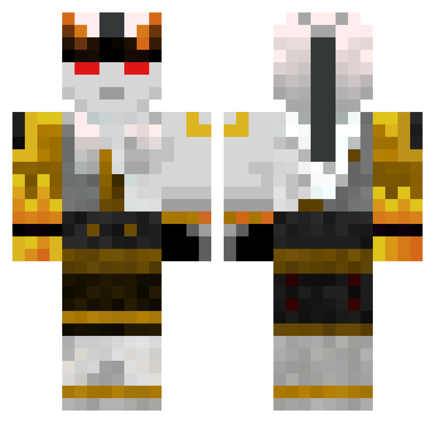 Fillaphile Minecraft skin, front and back view