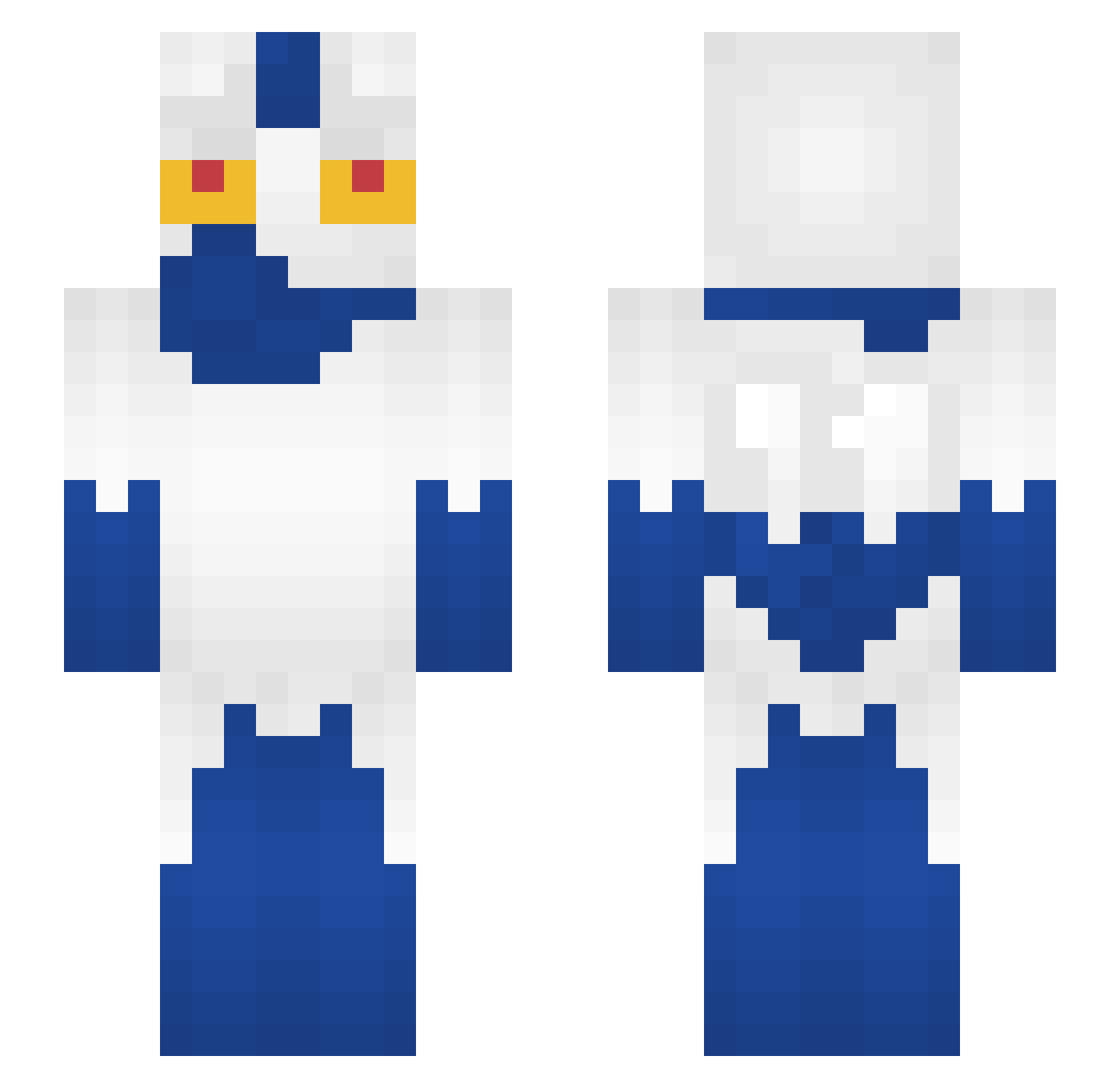 ChronaGenos Minecraft skin, front and back view