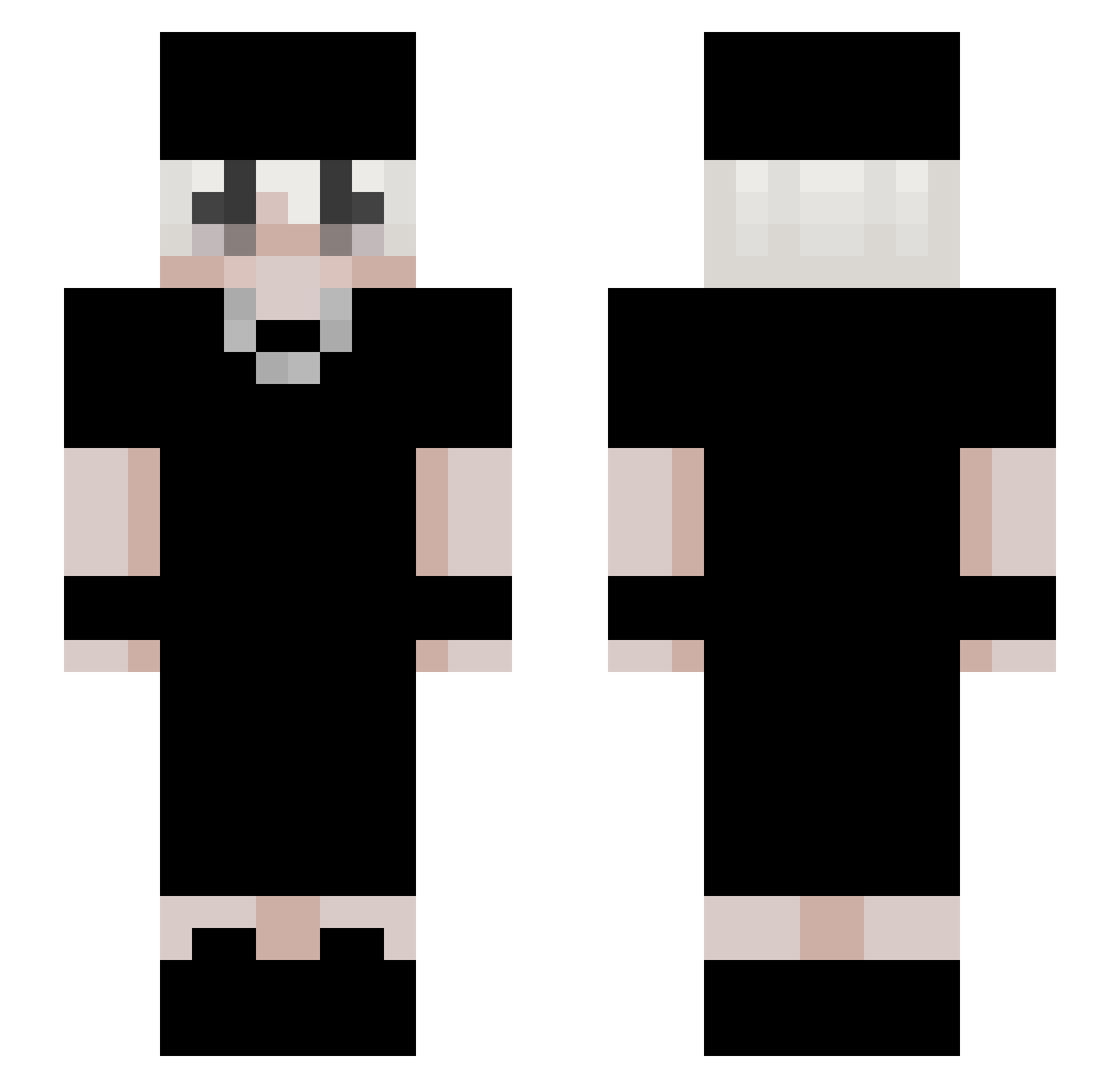 Yakumirii Minecraft skin, front and back view