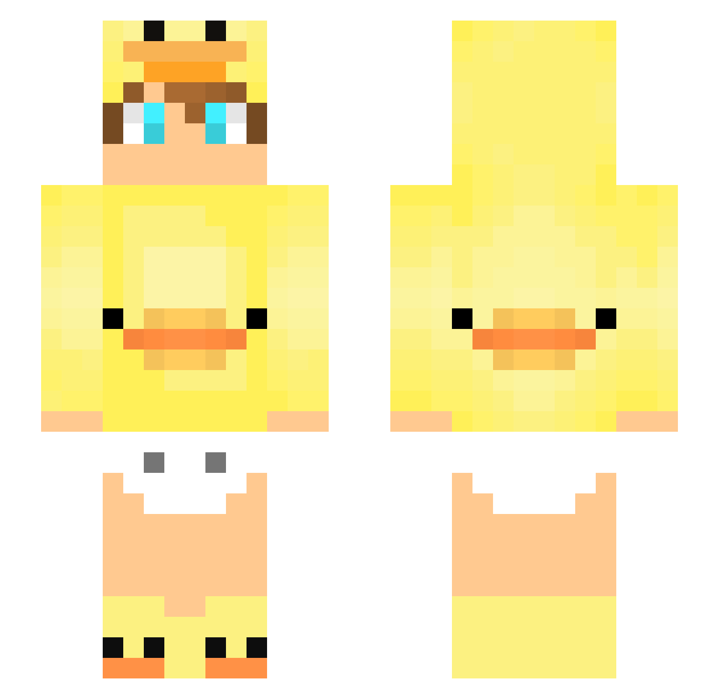 Setharos Minecraft skin, front and back view