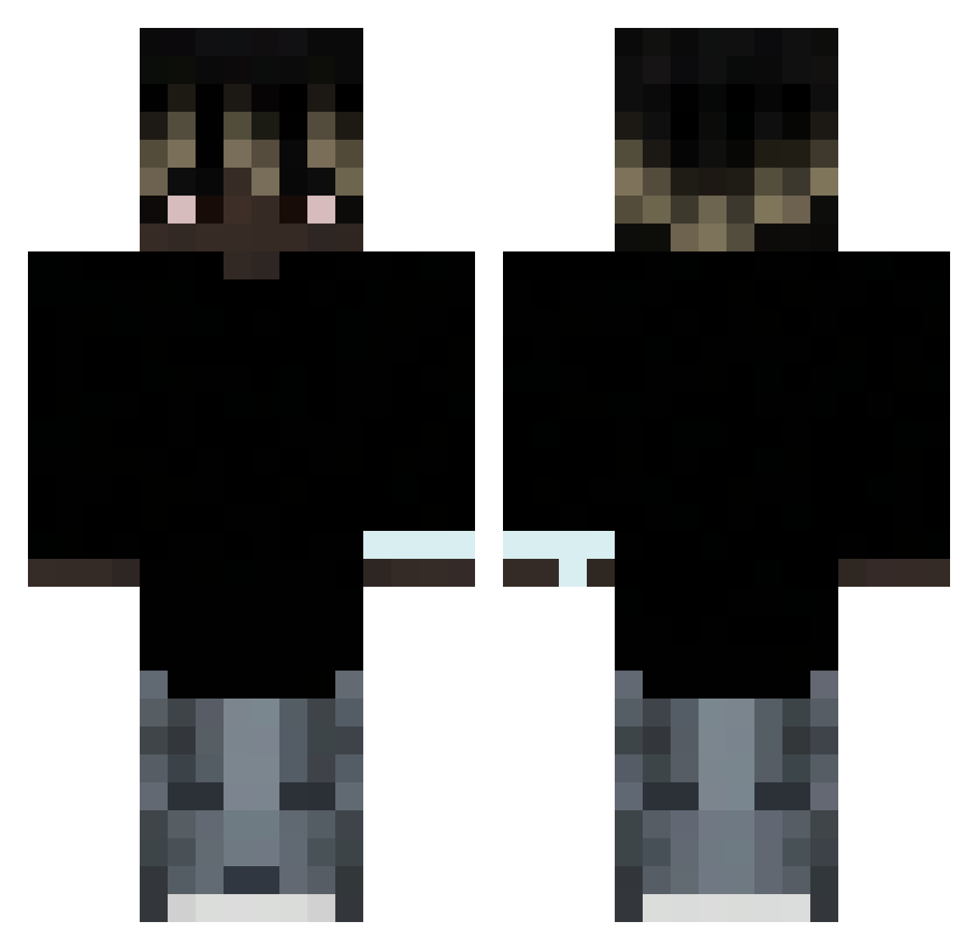 lczzd Minecraft skin, front and back view
