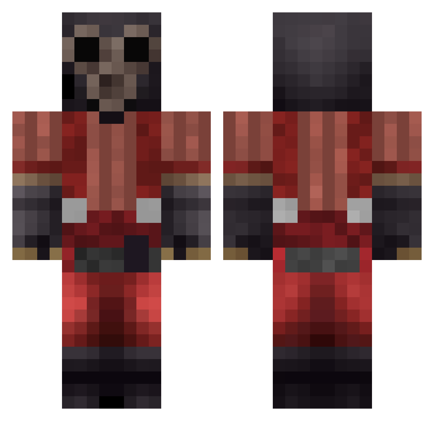 Caramel1745_ Minecraft skin, front and back view