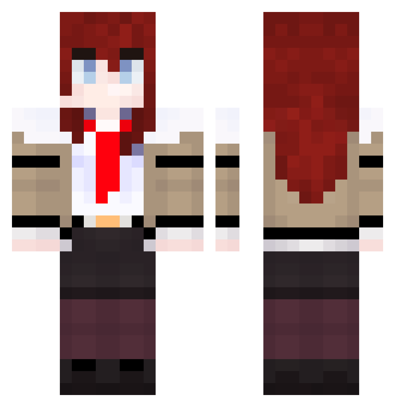 JudasPriest12 Minecraft skin, front and back view