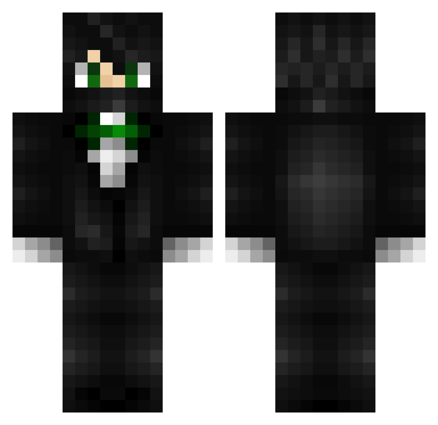Dacites Minecraft skin, front and back view