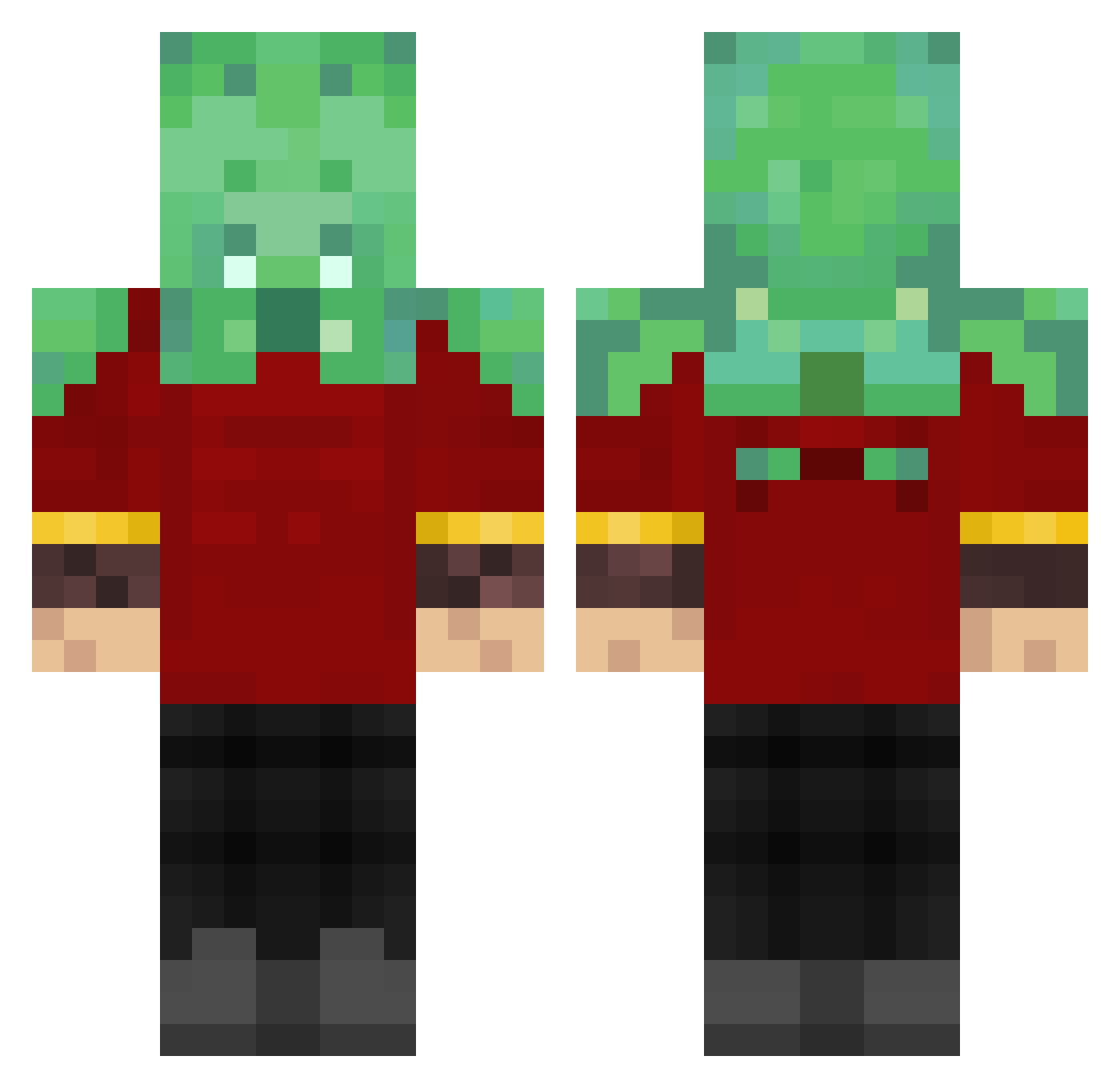 fleepo_ Minecraft skin, front and back view