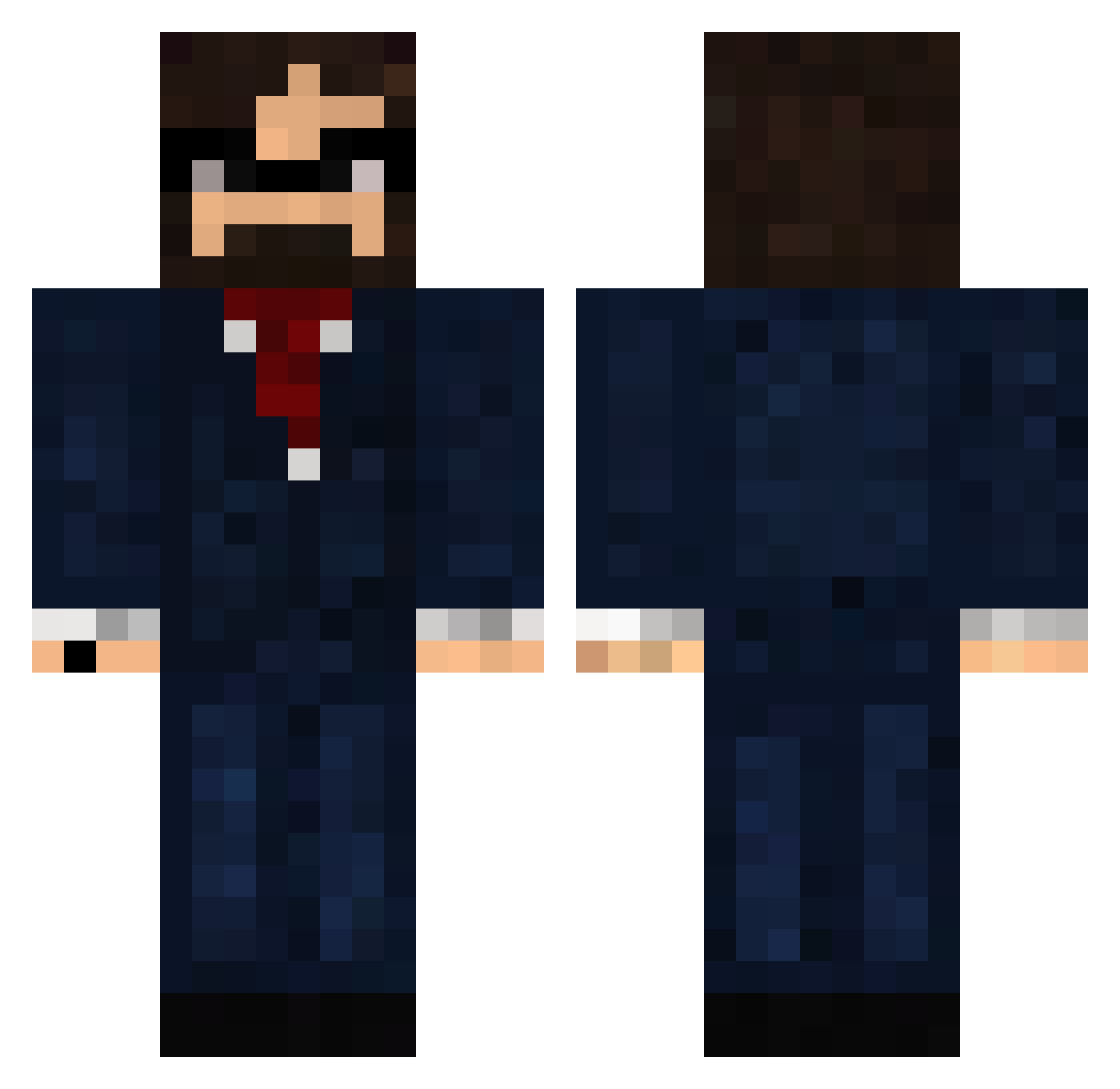 maxmilian02 Minecraft skin, front and back view