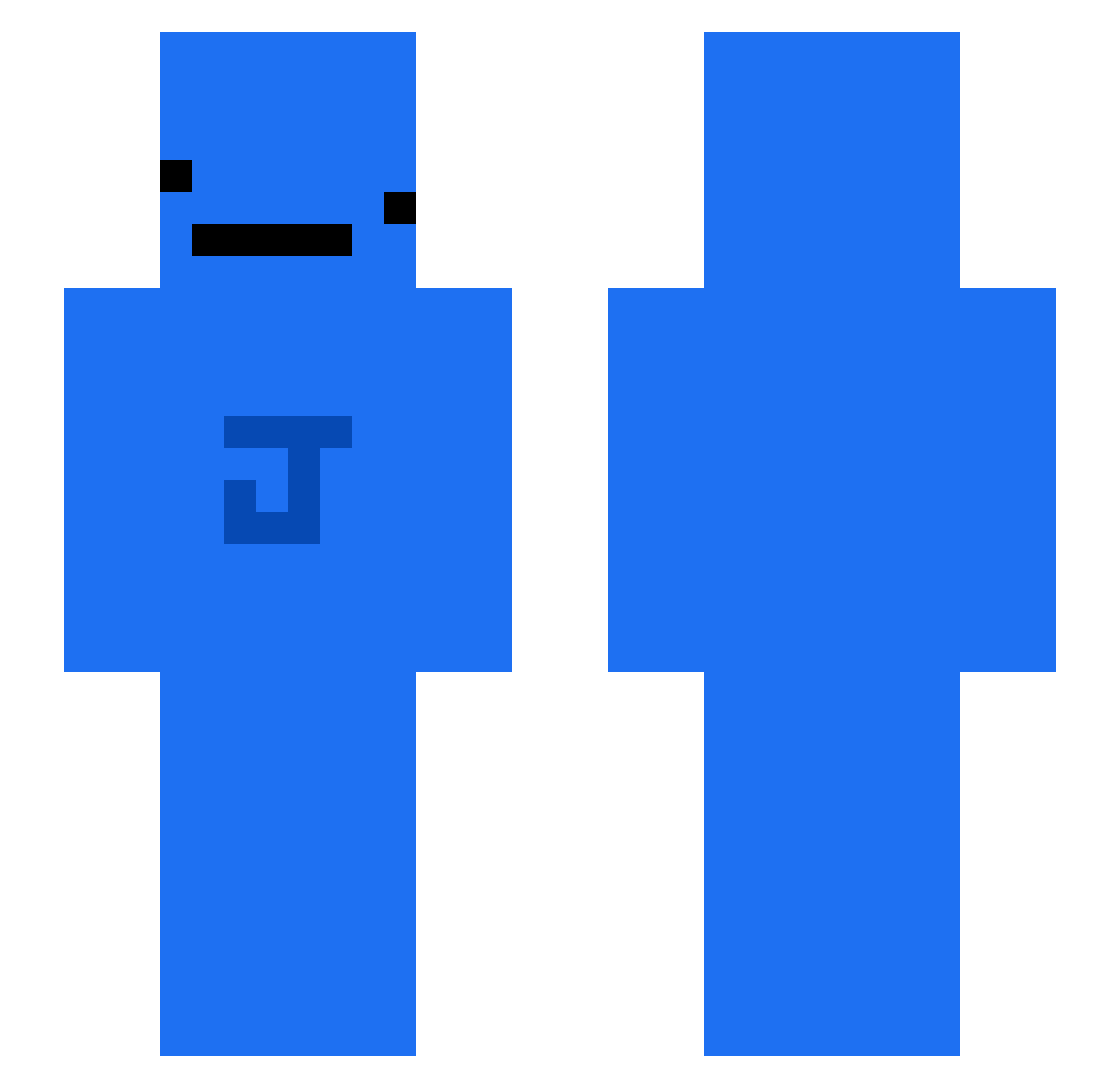 JoshPlayz13 Minecraft skin, front and back view