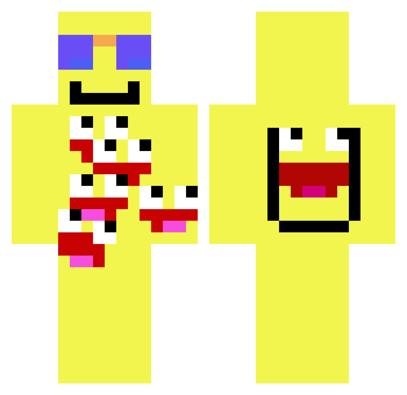 Aruninja Minecraft skin, front and back view