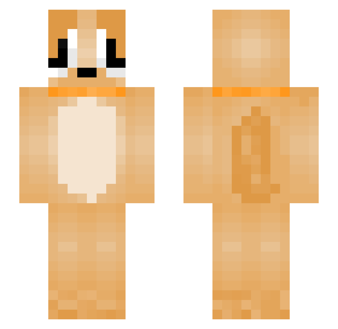 GoussLaGoutte Minecraft skin, front and back view