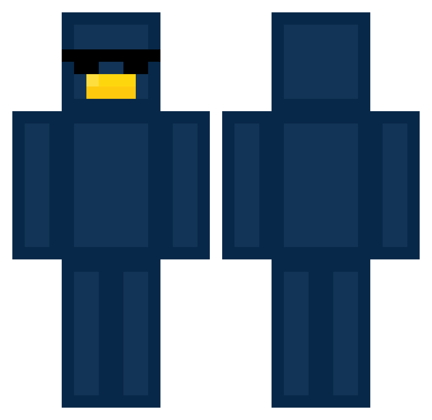 Benlaza Minecraft skin, front and back view