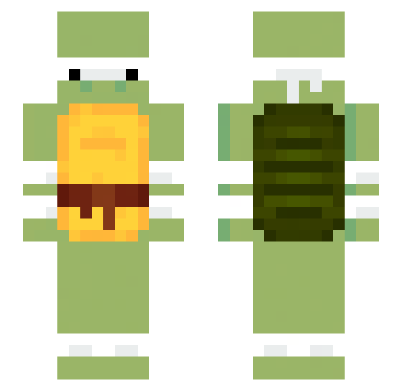 Cznon Minecraft skin, front and back view