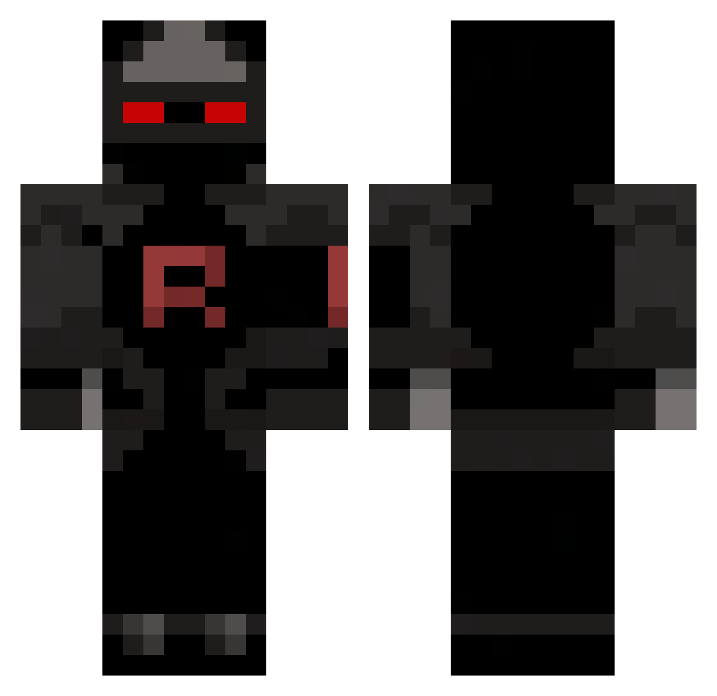 GeilerGamer69 Minecraft skin, front and back view