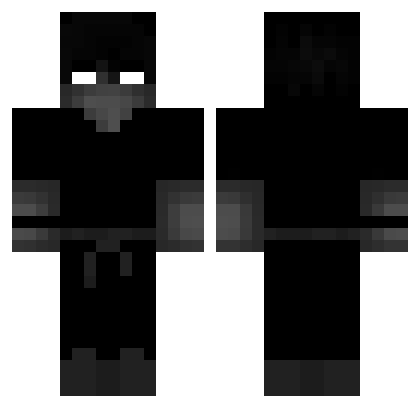 preace Minecraft skin, front and back view