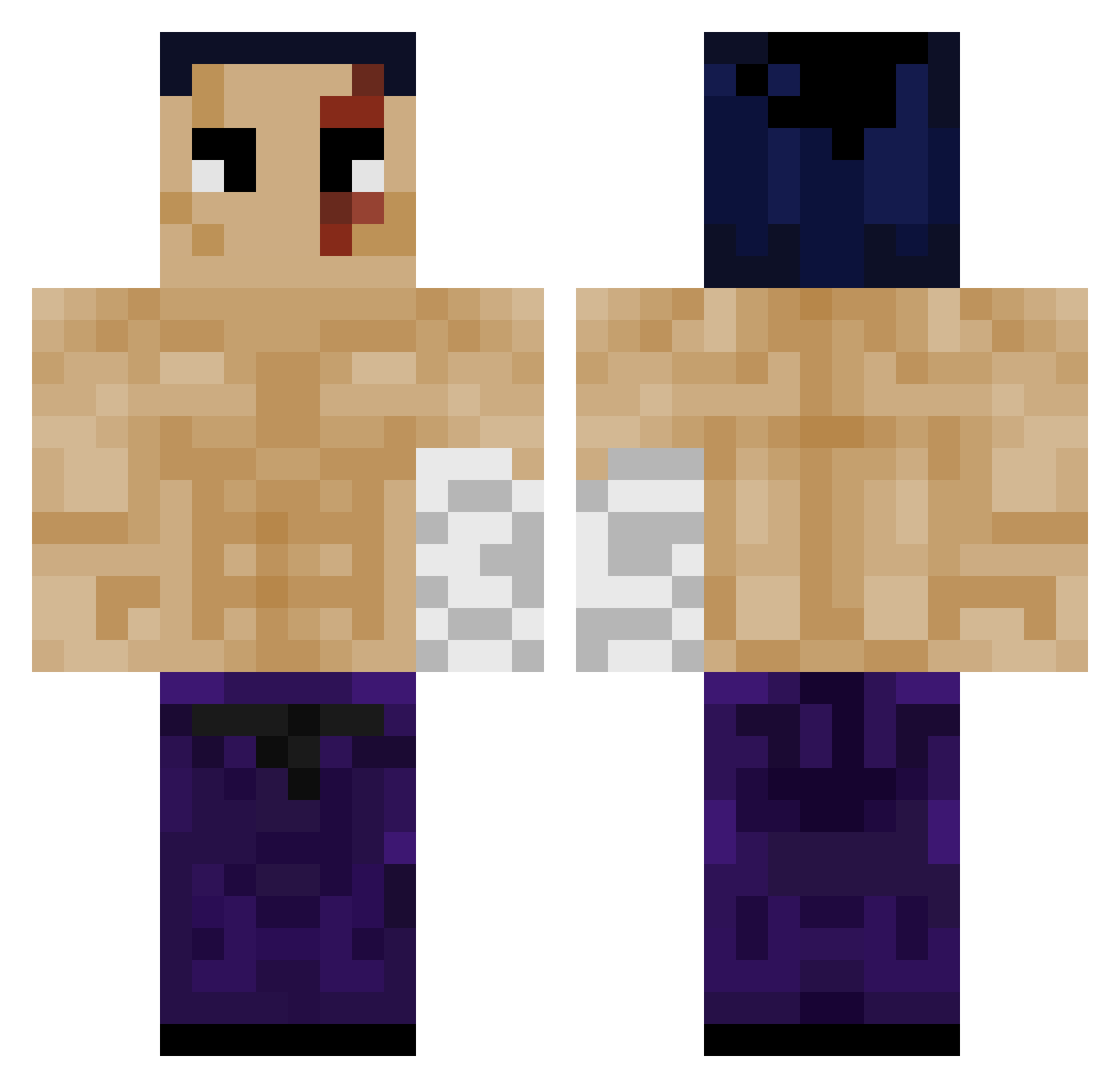 poopsauce118 Minecraft skin, front and back view