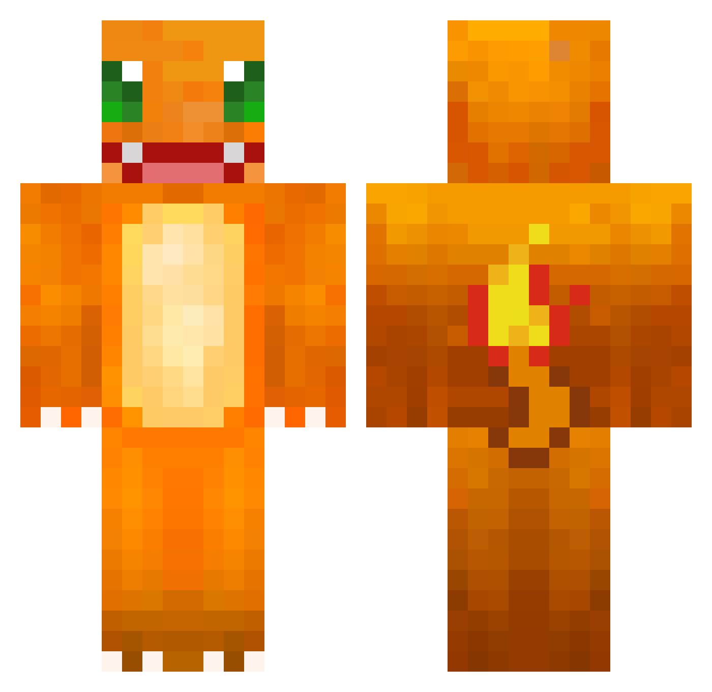 byDustin Minecraft skin, front and back view