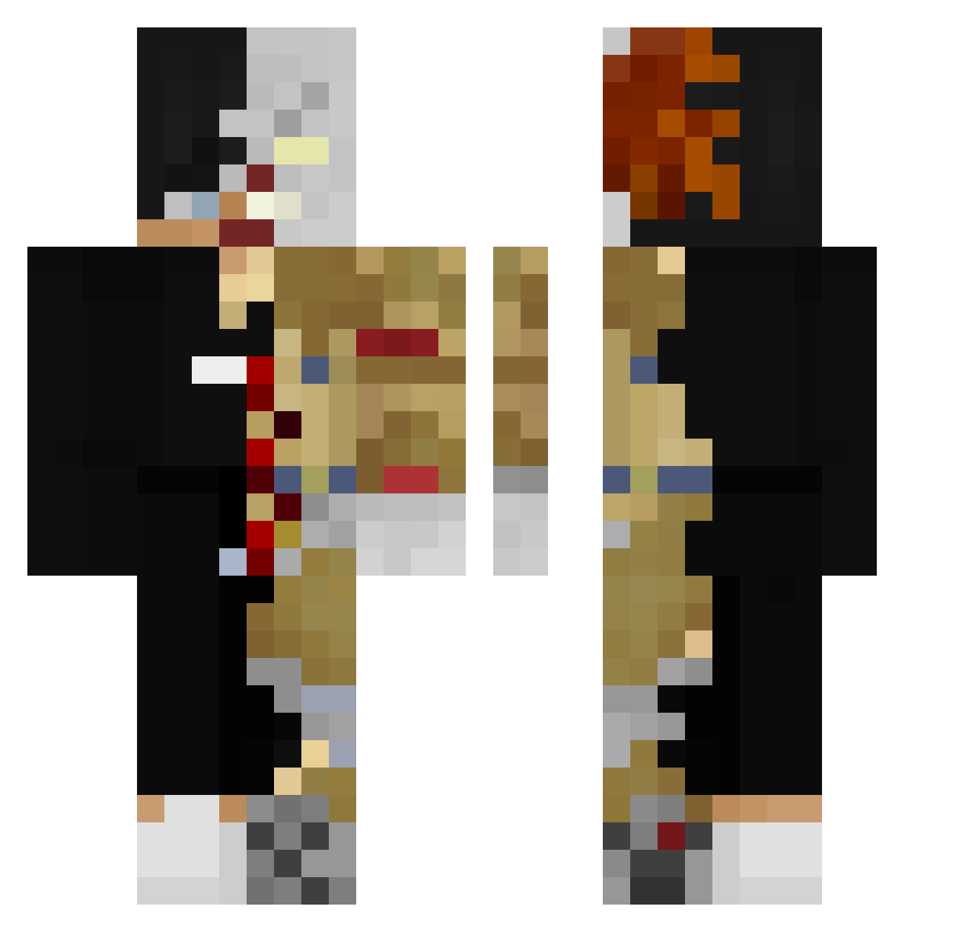 maicxd323 Minecraft skin, front and back view