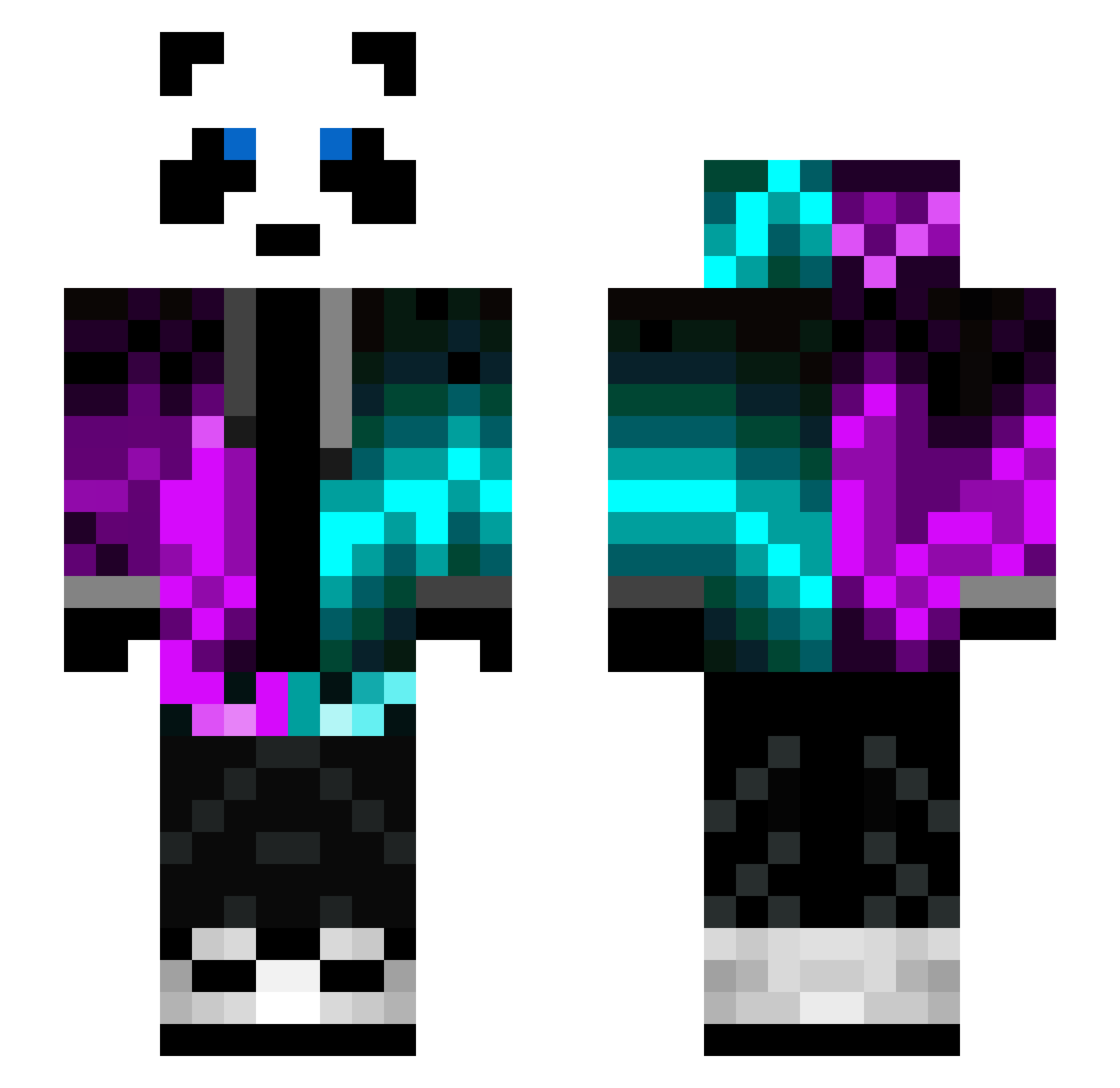 goobis189 Minecraft skin, front and back view