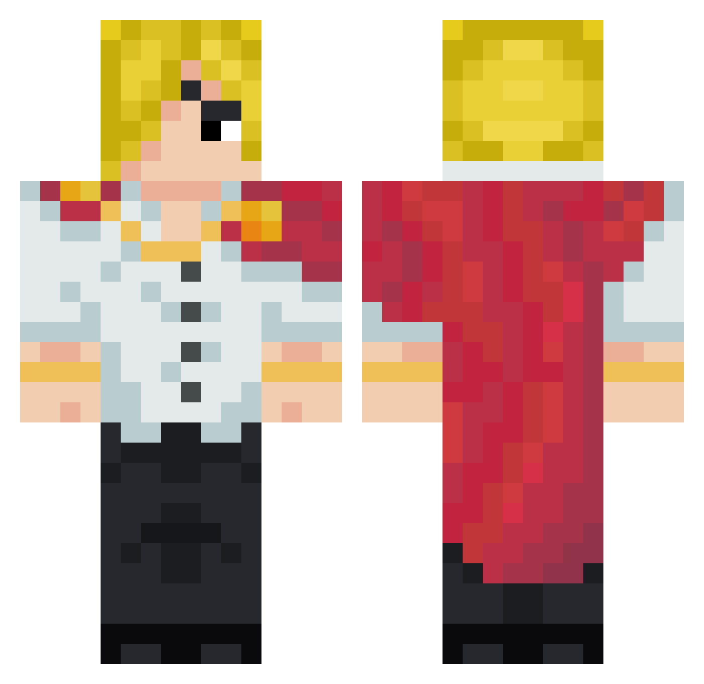 Gskw Minecraft skin, front and back view