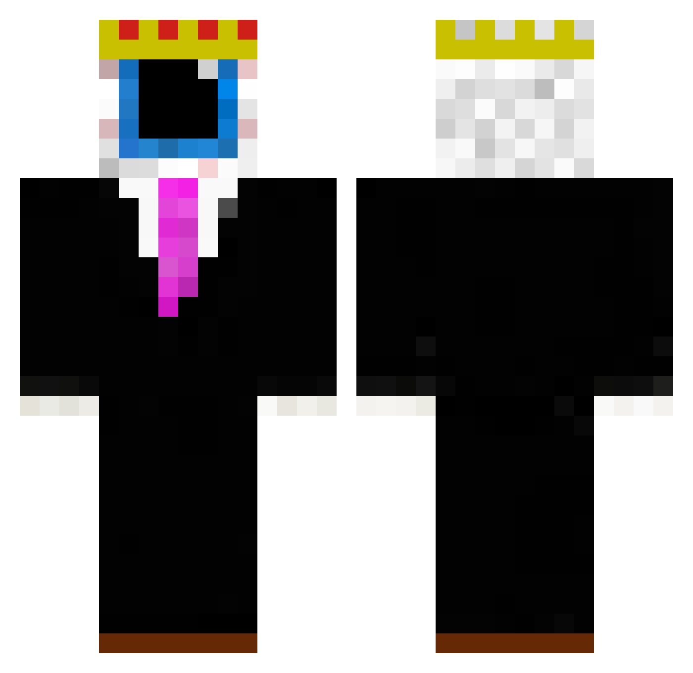 Bundytwo Minecraft skin, front and back view