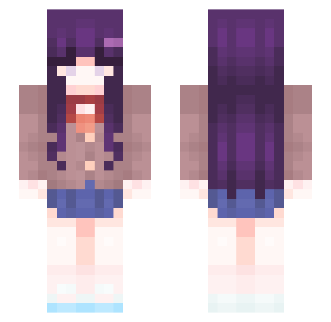 srami50 Minecraft skin, front and back view