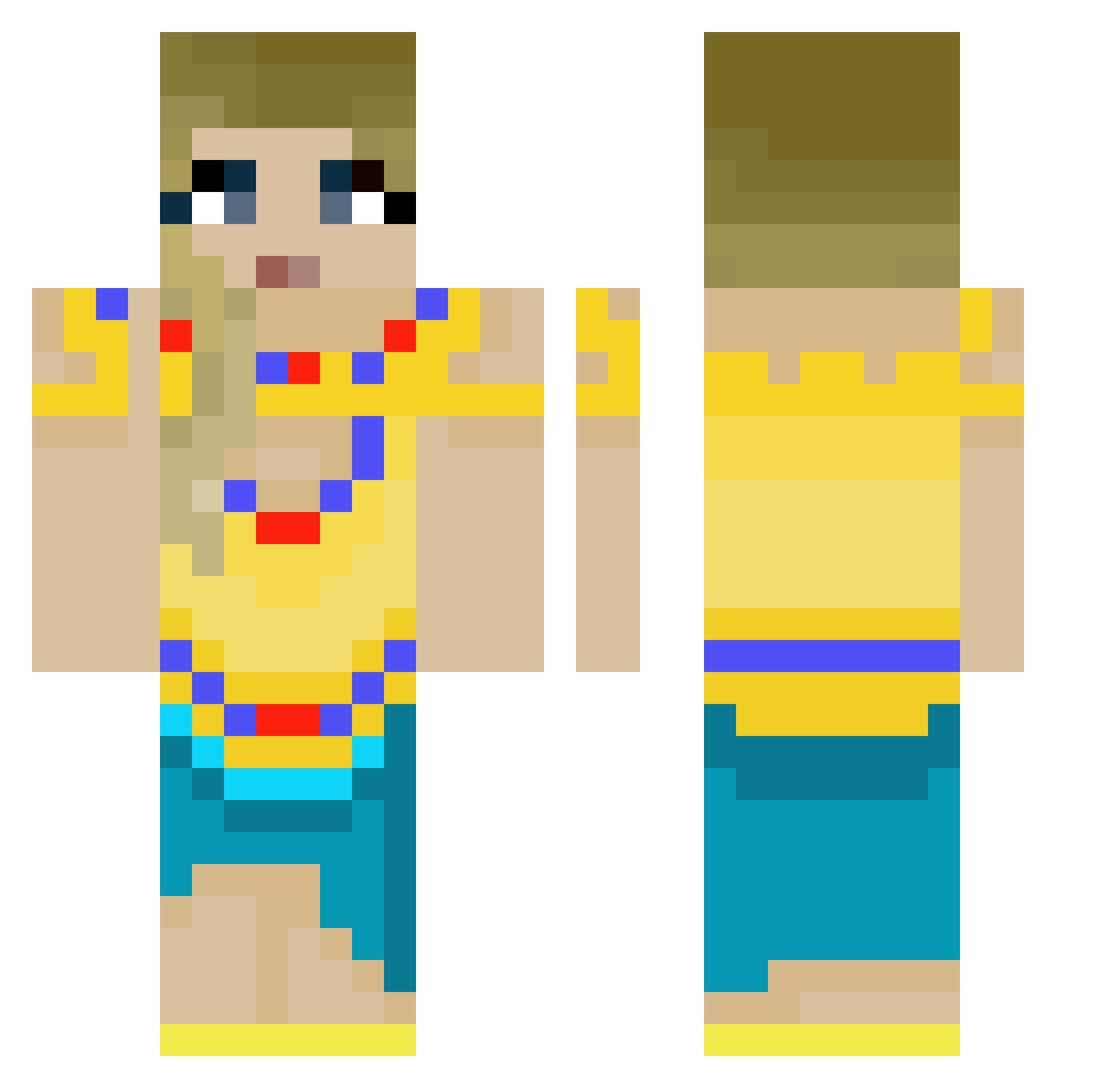 morganepperson Minecraft skin, front and back view